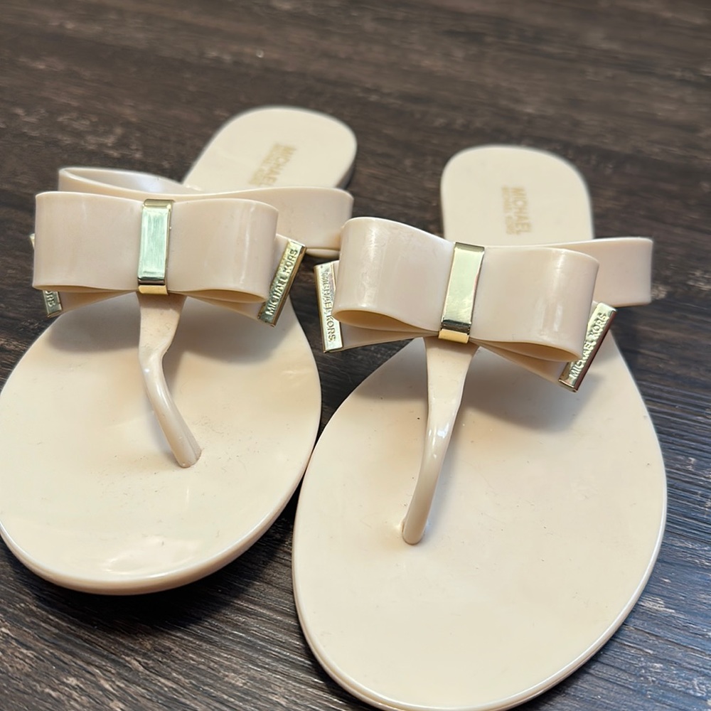 Michael Kors Women's Kayden Sandal Size 8 Thong Flip Flop Jelly
